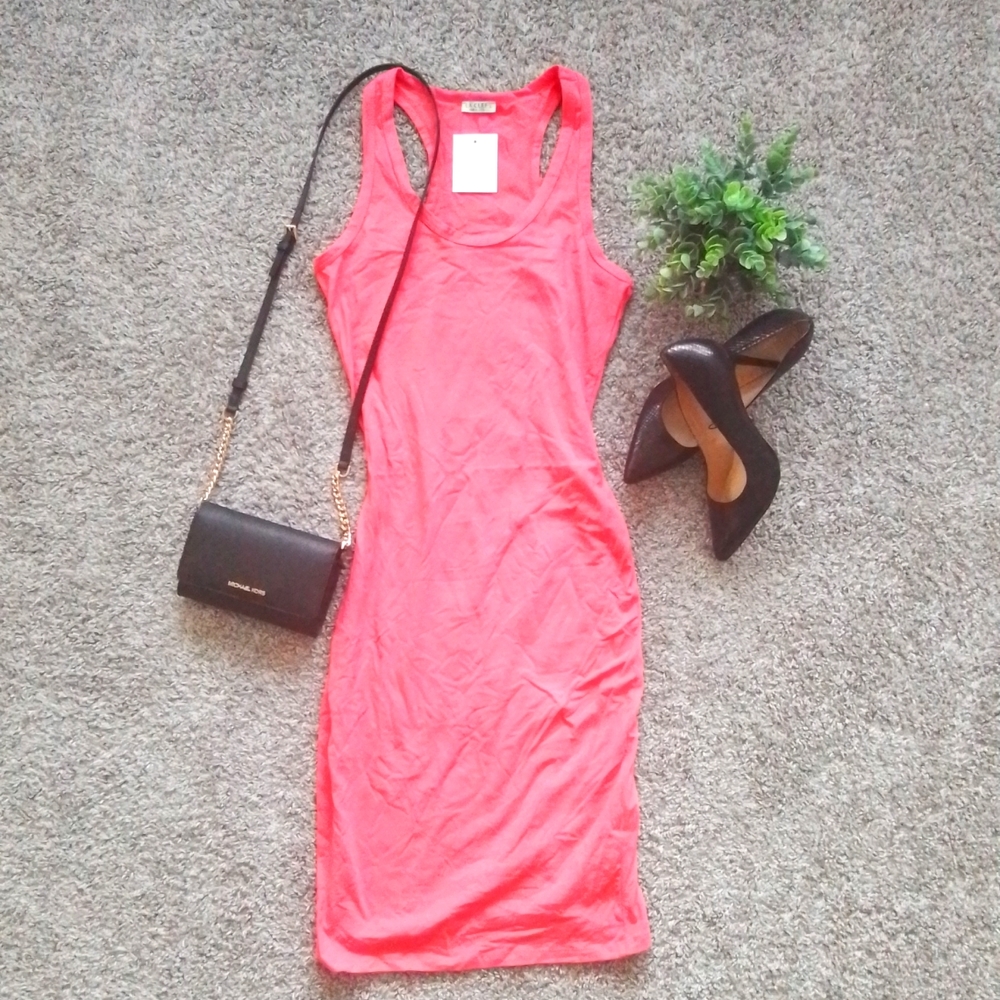 Pink LaClef tank midi dress